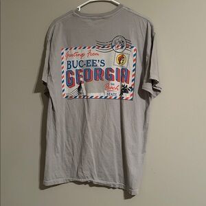 Buc-ee’s Beaver Gray T-Shirt with Georgia Postcard Greetings on the back